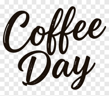 Coffee Day Lettering PNG