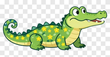 Friendly Cartoon Crocodile PNG