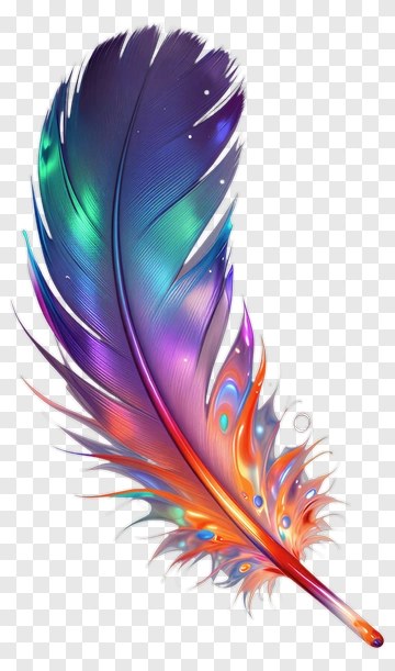 Iridescent Feather PNG