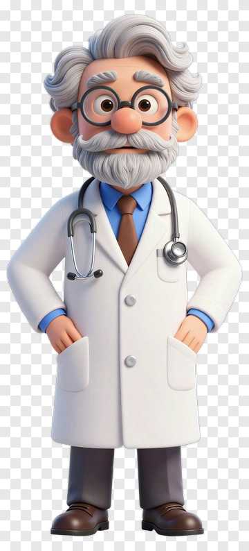 Cartoon Doctor With Stethoscope PNG