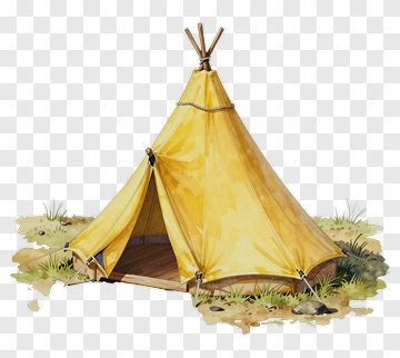 Yellow Teepee In Nature PNG