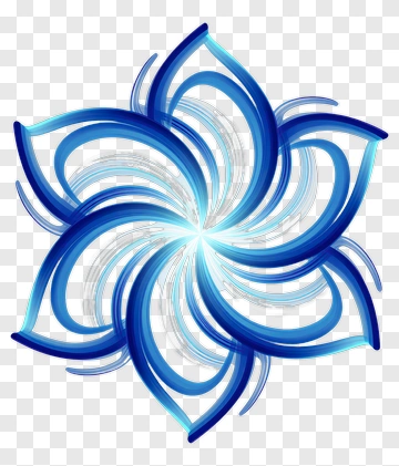 Blue Flower Design PNG