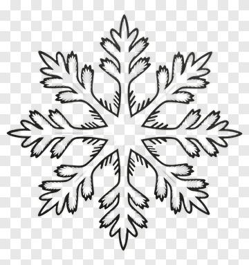 Hand Drawn Snowflake PNG