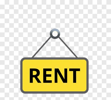 Yellow Rent Sign PNG