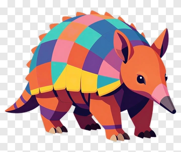 Colorful Armadillo PNG