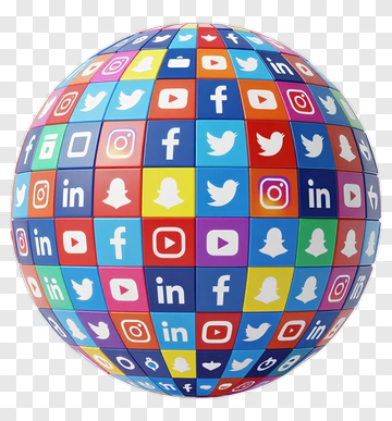 Social Media Icons Sphere PNG