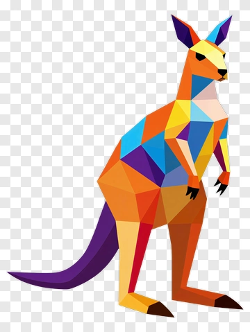 Colorful Kangaroo PNG
