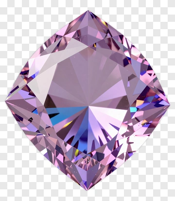 Pink Diamond With Cushion Cut PNG