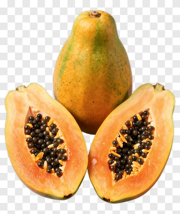Fresh Papaya With Seeds PNG