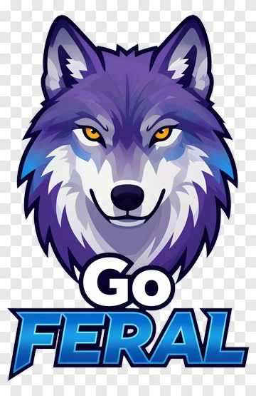 Go Feral Wolf Logo PNG