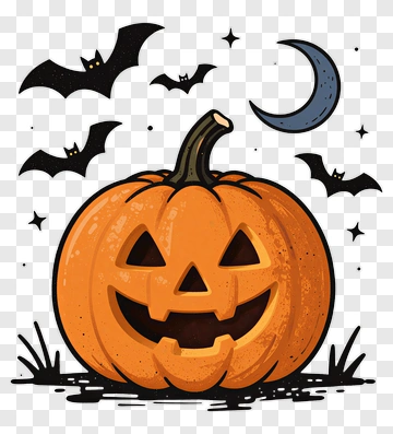 Happy Halloween Jack-o-Lantern PNG
