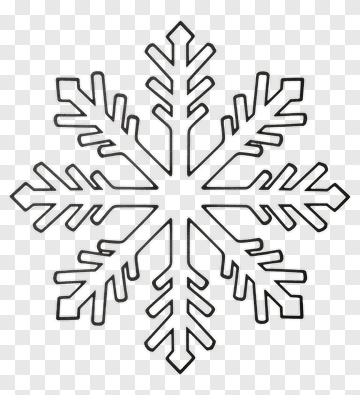Black Snowflake Outline PNG