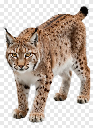 Lynx With Spotted Fur And Sharp Eyes PNG