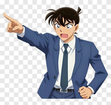 Detective Conan Pointing Forward PNG