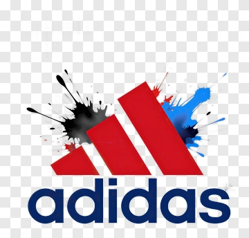 Adidas Logo With Paint Splatter PNG