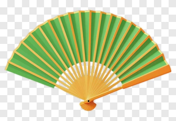 Green And Orange Fan PNG
