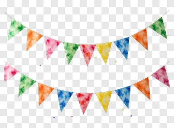 Colorful Watercolor Flag Banner PNG