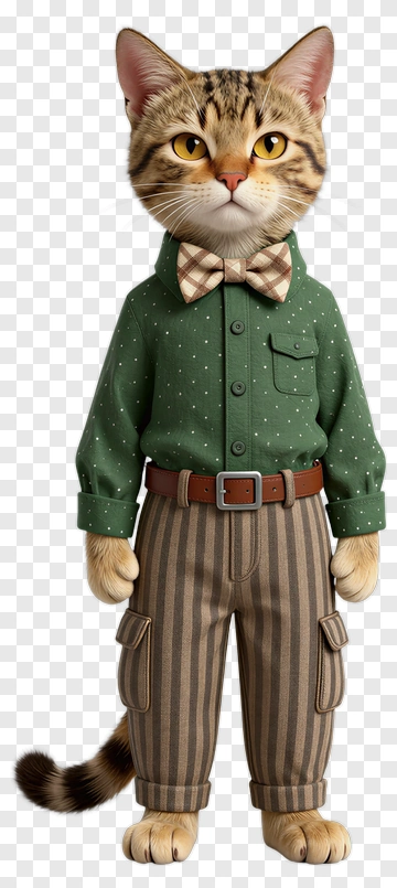 Cat In Formal Attire PNG