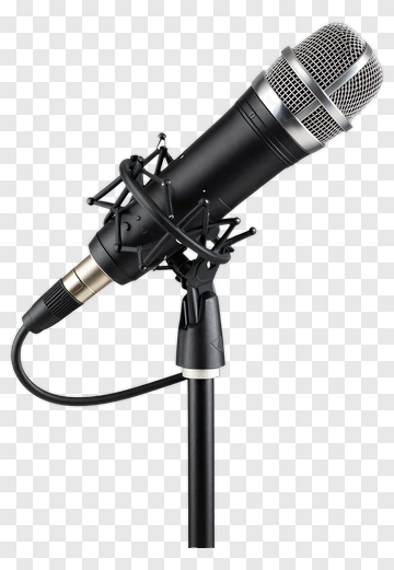 Studio Microphone On Stand PNG