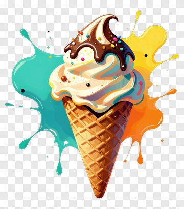 Delicious Ice Cream Cone With Sprinkles PNG