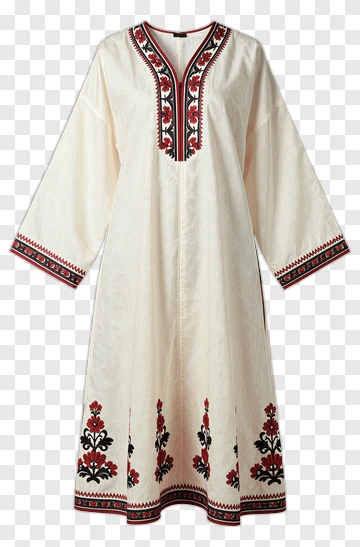 Elegant Embroidered Dress PNG