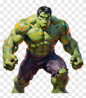 Hulk In Painted Style PNG