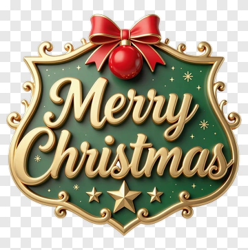 Merry Christmas Ornament PNG