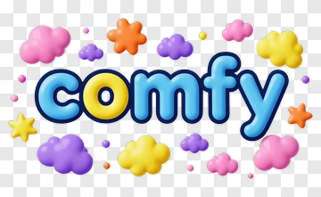 Comfy Text Design PNG