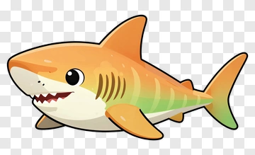 Cute Cartoon Shark PNG