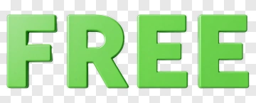 Green 3D FREE Text PNG