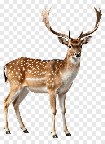 Spotted Deer With Antlers PNG