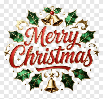 Merry Christmas Holiday Design PNG