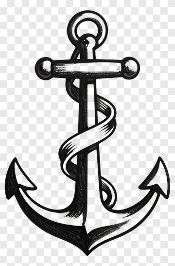 Tattoo Style Anchor PNG