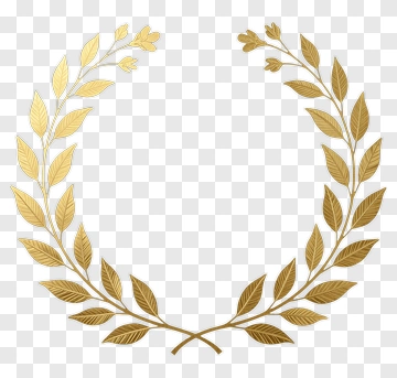Golden Laurel Wreath PNG