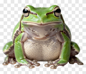 Green Frog With Black Eyes PNG