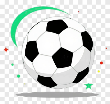 Soccer Ball With Stars And Curved Line PNG