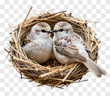 Two Birds In A Nest PNG
