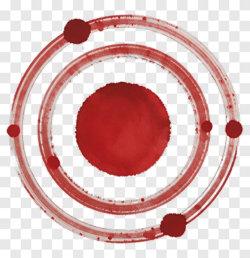 Red Watercolor Circle With Rings PNG