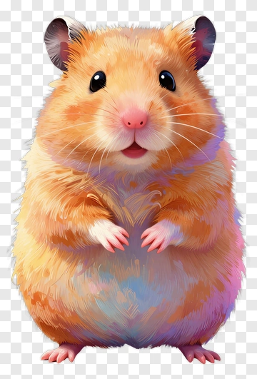 Cute Orange Hamster PNG