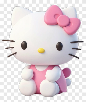 Hello Kitty In Pink Outfit PNG