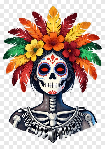 Day Of The Dead Calavera Skeleton PNG