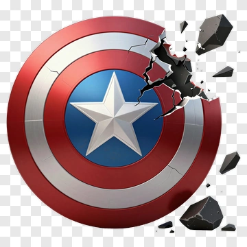 Shield With Crack And Fragment PNG