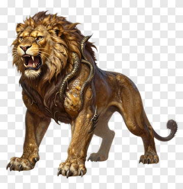Lion Dragon Hybrid Beast PNG