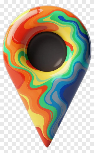 Colorful Location Pin PNG