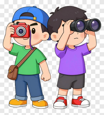 Two Boys Exploring Together PNG