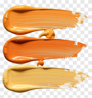 Three Orange Tones Of Makeup Swipes PNG