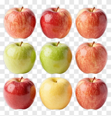 Red Green And Yellow Apples PNG