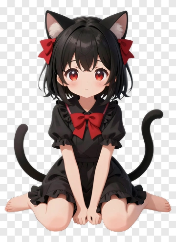 Cat Girl Anime Character PNG