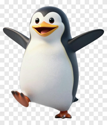 Happy Cartoon Penguin Dancing PNG