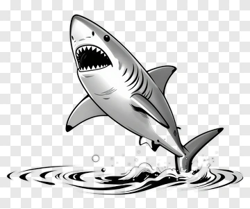 Shark Jumping Out Of Water PNG